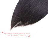 Virgin Brazilian Straight Hair Closure 4X4 Free/Middle/Three