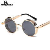 Metal Round Steampunk Sunglasses