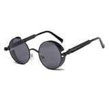 Metal Round Steampunk Sunglasses