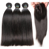 Non-Remy Straight Hair Bundles With Closure